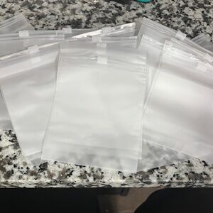 frosted zip closure recloseable bags 4x5